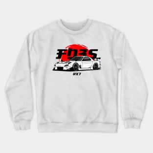 White RX 7 JDM Crewneck Sweatshirt